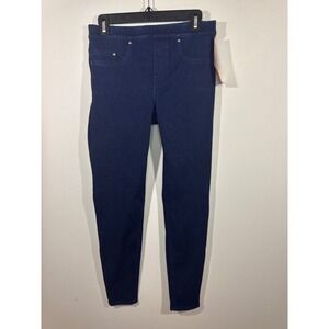 Spanx Denim Leggings Pull On Indigo Rinse‎ M/M Medium Comfortable NWT